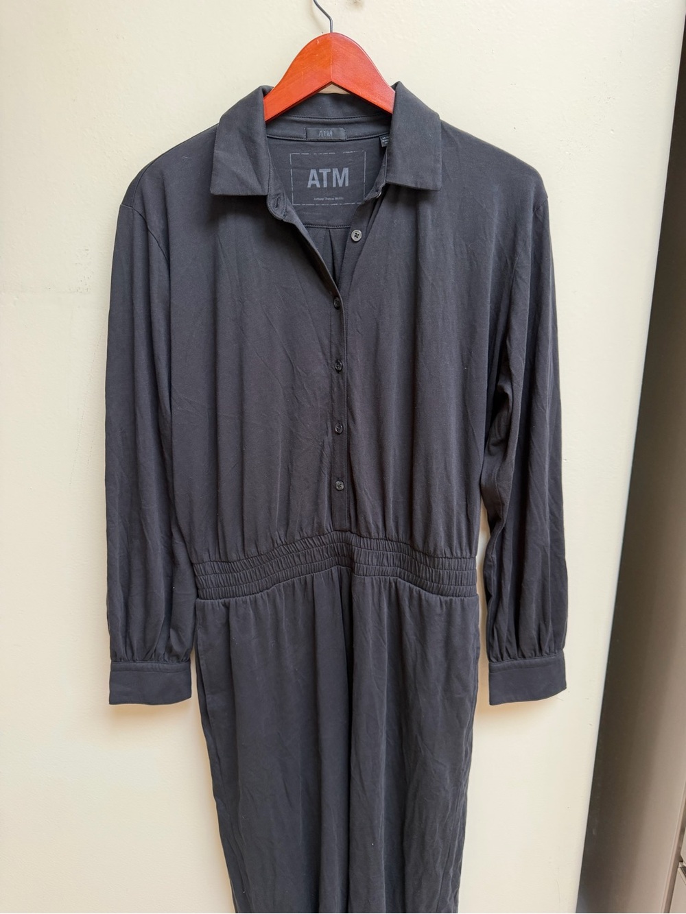ATM Anthony Thomas Melillo Black Long-Sleeve Jumpsuit - Picture 2 of 3